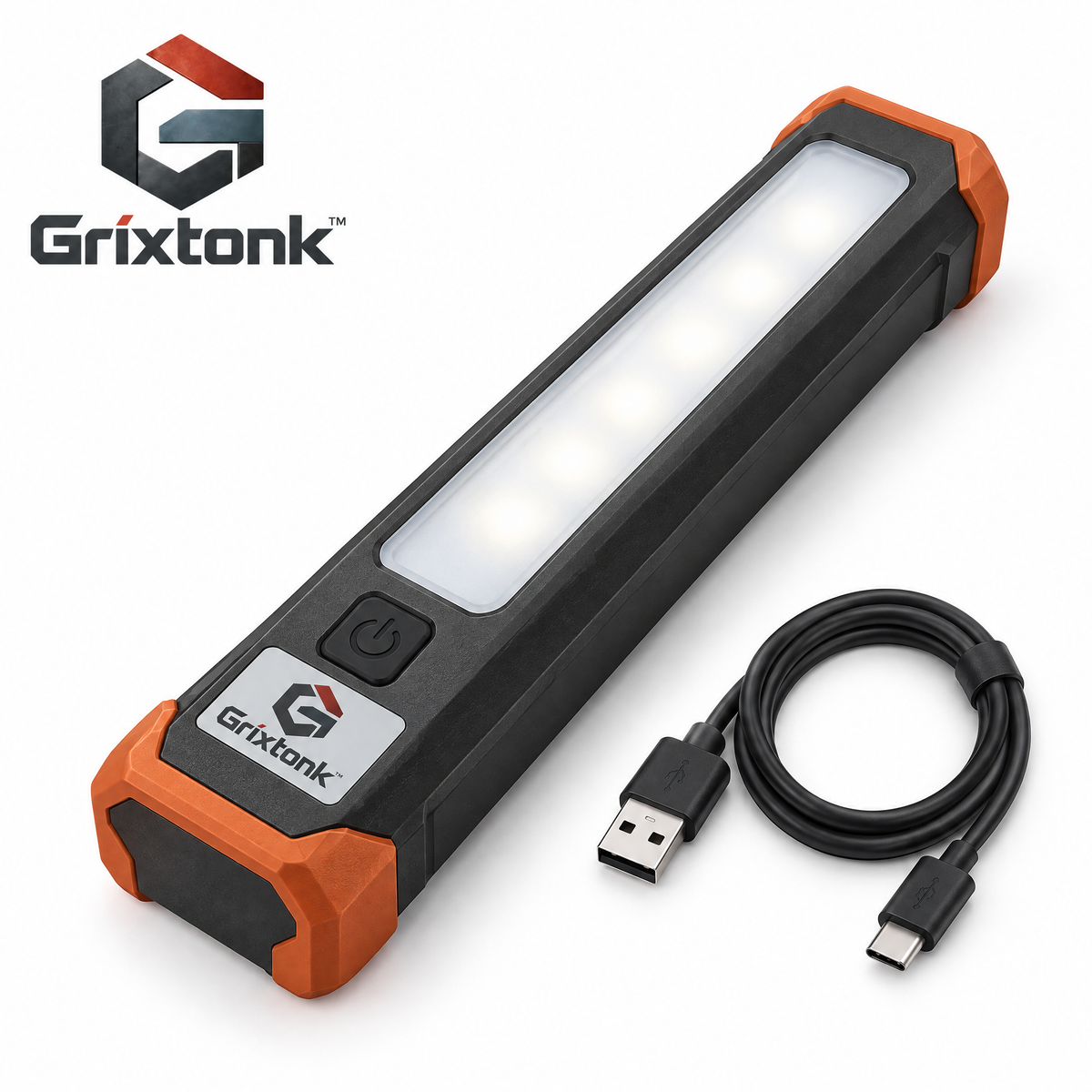 Grixtonk™ MagPivot Magnetic Work Light – Rechargeable LED Task Light with Rotating Stand for Garage, Workshop & Repair Projects