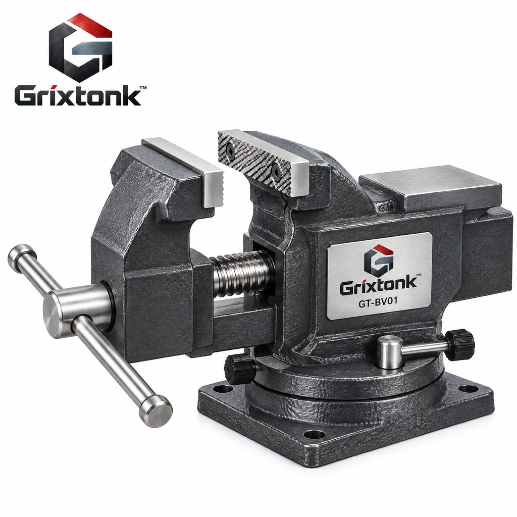 Grixtonk™ BenchLock Workshop Vise – Heavy-Duty Bench-Mounted Clamping Tool for Woodworking, Metalwork & Home Repairs