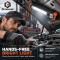 Grixtonk™ MagPivot Magnetic Work Light – Rechargeable LED Task Light with Rotating Stand for Garage, Workshop & Repair Projects